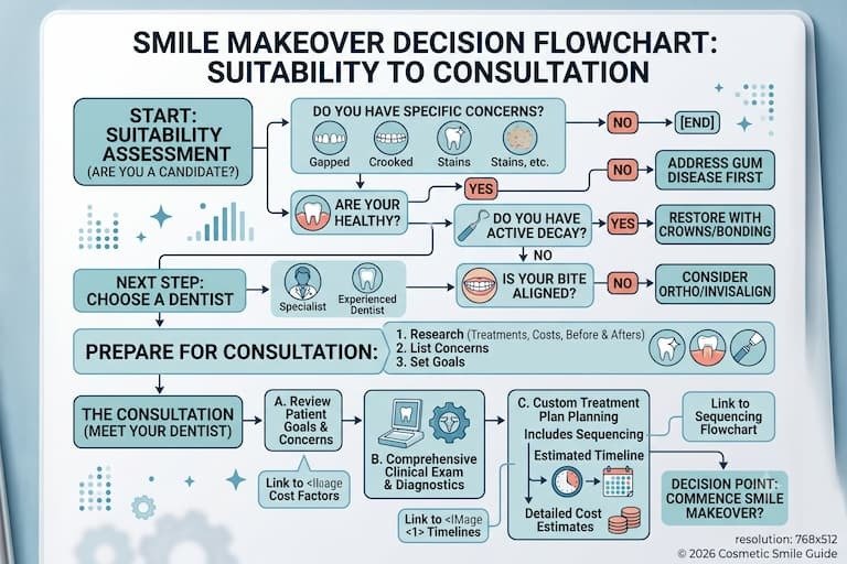 step by step decision flowchart from suitability through to consultation