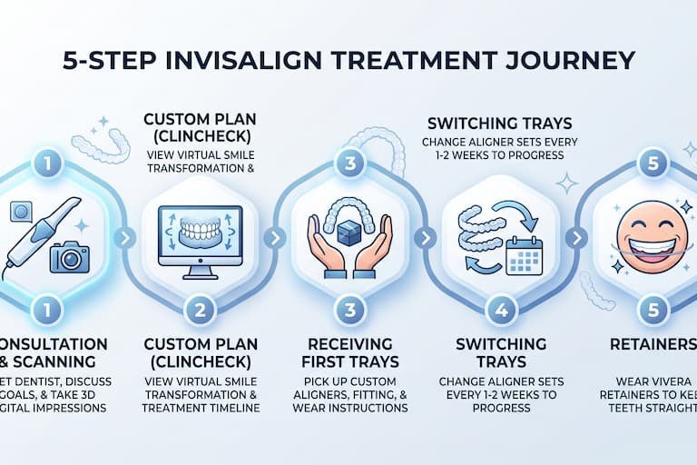Treatment Step by Step Timeline Graphic