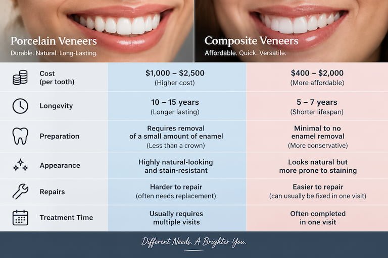 Composite Bonding Cost vs Veneers